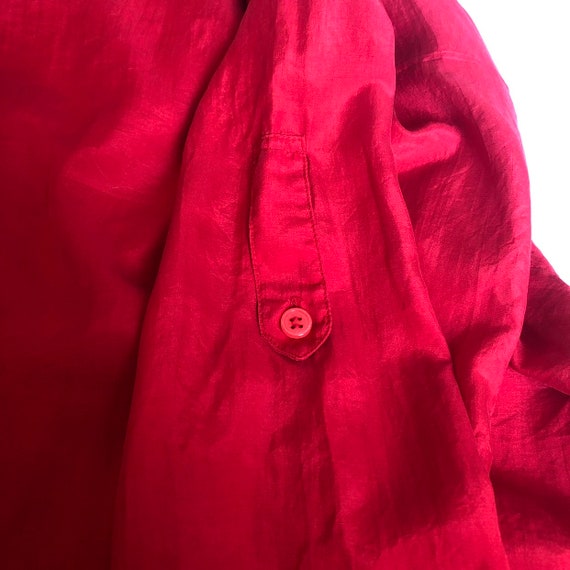 Vintage Kenar 100% silk long sleeved button down … - image 4