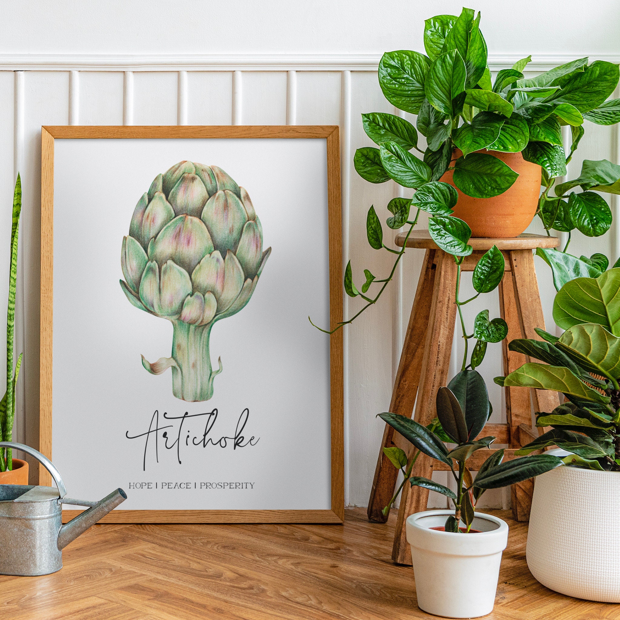 ARTICHOKE Wall Art Print, Printable Artichoke Poster, Vintage Artichoke ...