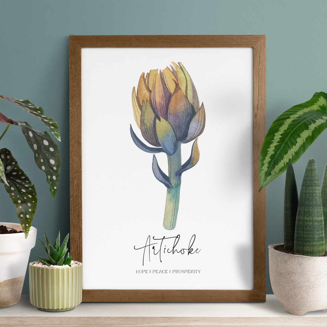 ARTICHOKE Wall Art Print Printable Artichoke Poster Vintage Etsy
