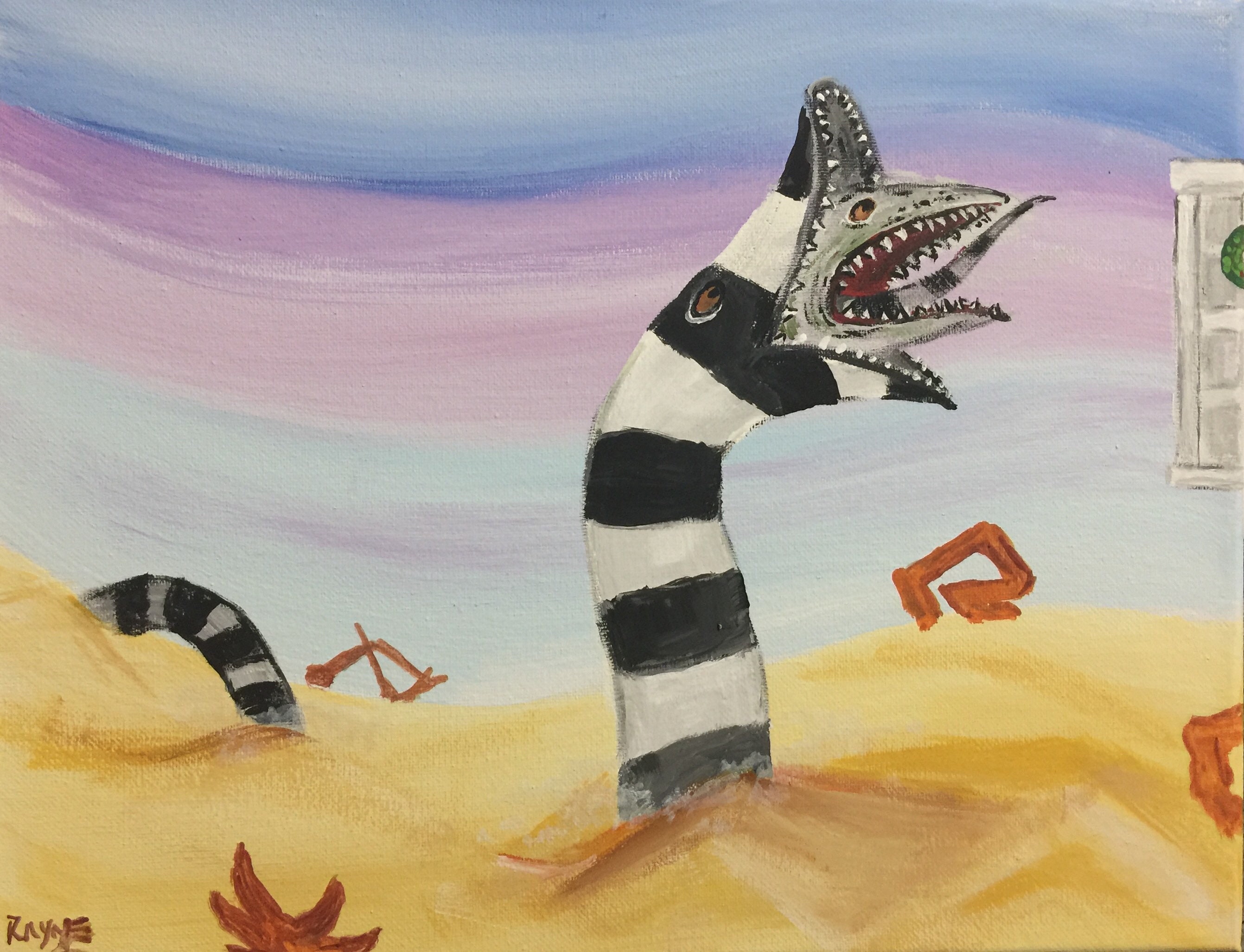 Beetlejuice Fan Art Sandworm Painting Master of the Universe Fan Art  Paintings and Other Original Artwork -  Finland