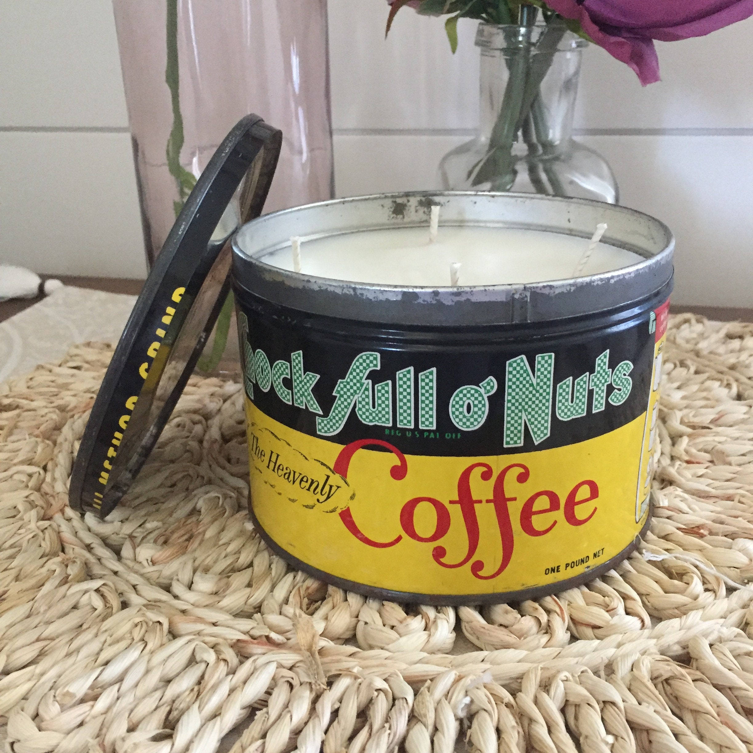 Vintage Chock Full o' Nuts Coffee Tin With Lid Peach Etsy