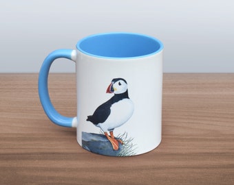 Puffin Ceramic Mug - by Mitchell Wildlife Art