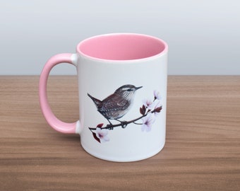 Wren Ceramic Mug - by Mitchell Wildlife Art