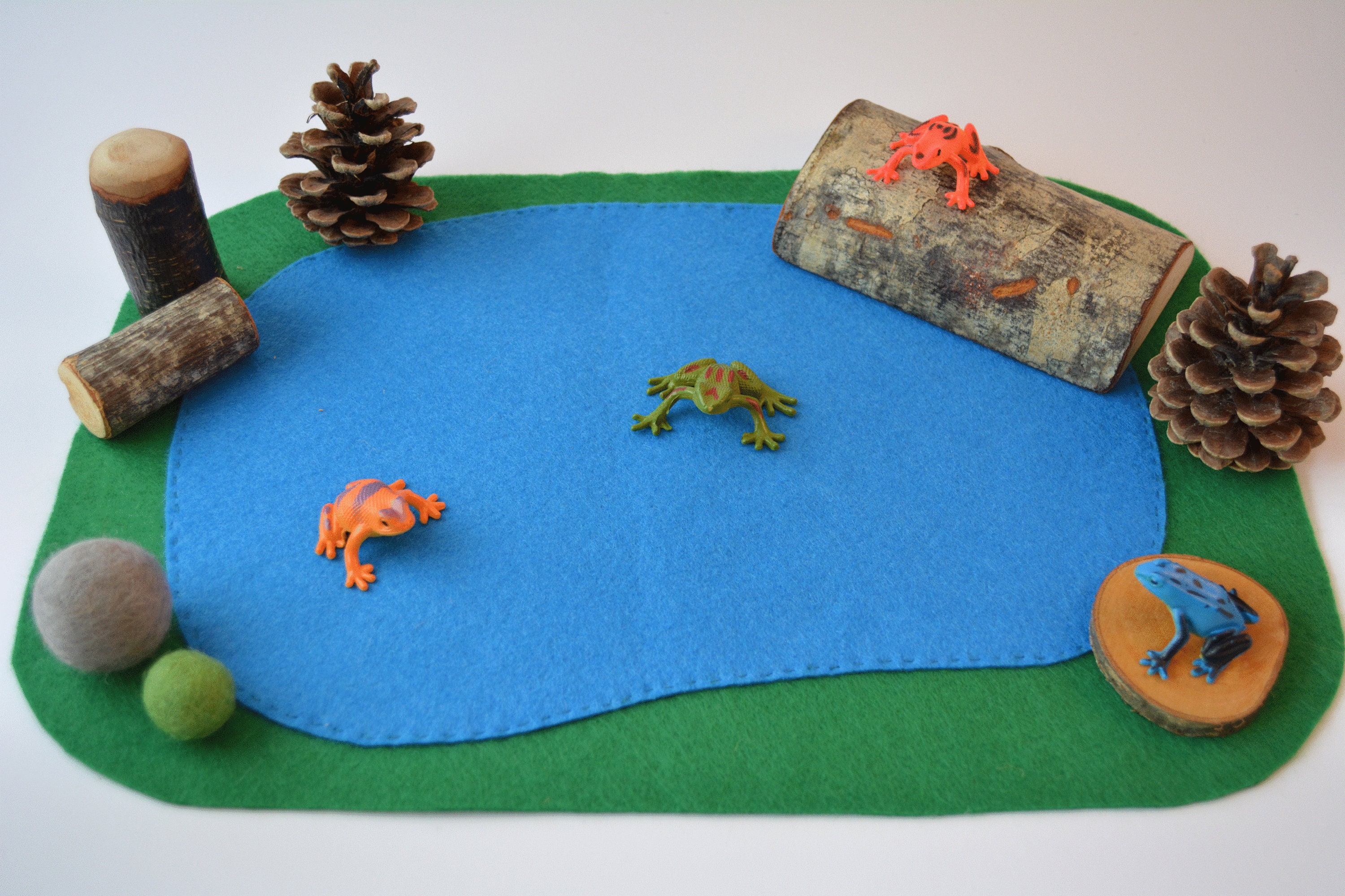Felt Pond Playmat Frog pond play mat playscape kit peg Etsy