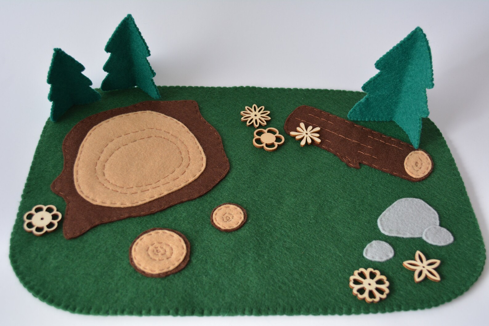 Felt Forest Playmat Only Forest playscape play mat Small Etsy