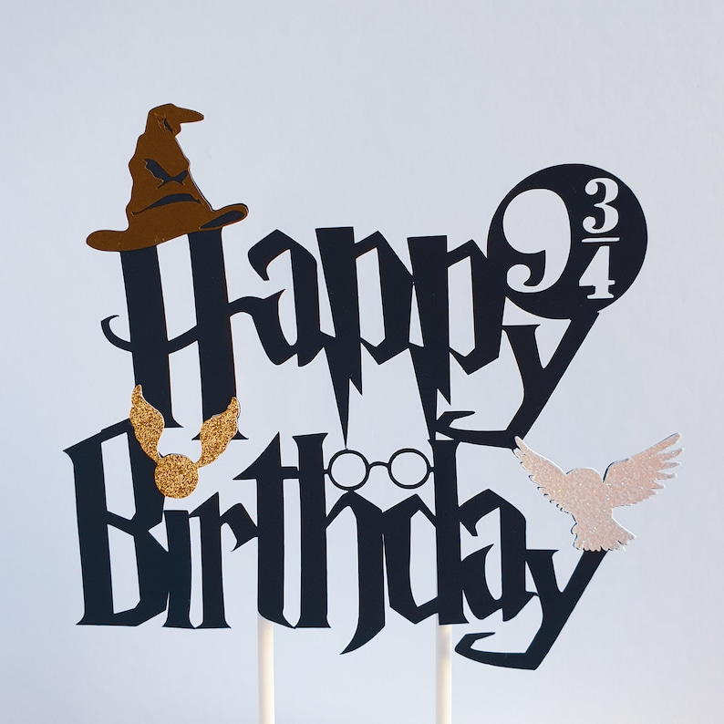 Happy Birthday Cake Topper Harry Potter Aria Art