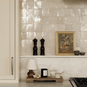 1 square foot Cream Zellige Tile Moroccan Tile Handmade zellige tiles oyster White Bathroom Square Wall Tile Fireplace off-white Zellij