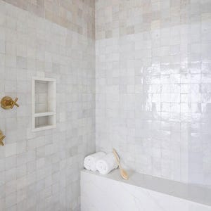 1 square foot zellige tile white moroccan handmade white tiles kitchen tile backsplash tile bathroom Moroccan tile white zellige tile 4x4