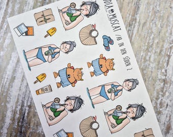 Sticker-Sheet "Mini's" Ab in den Süden 2