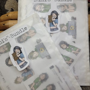 Stickervel "Mini's" bundel met 3 vellen/28 stickers