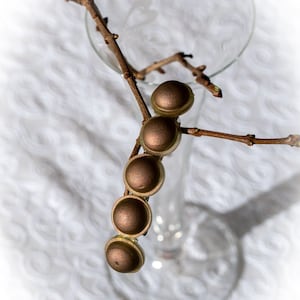Hair clip made of brown epoxy resin