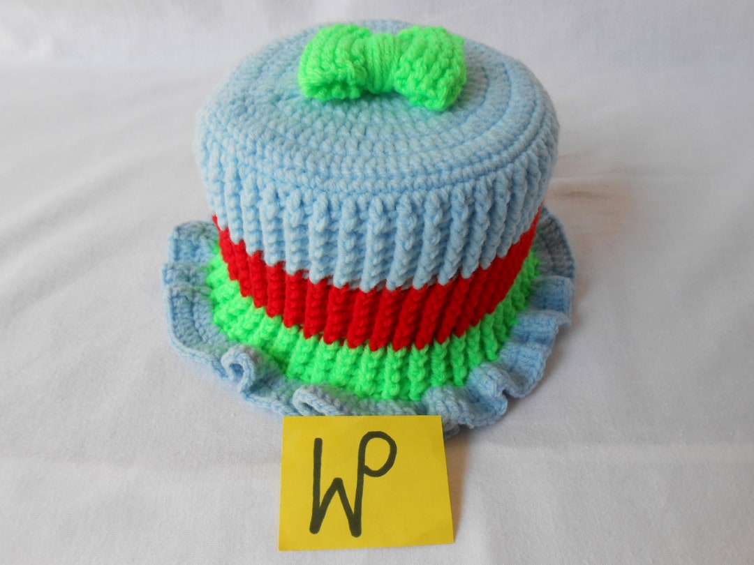 Toilet Paper Hat is Light Blue Green and Red Etsy