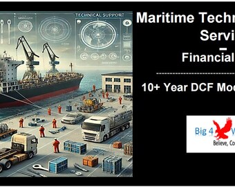 Maritime Technical Support Services Financial Model (10+ Yrs. DCF and Valuation)