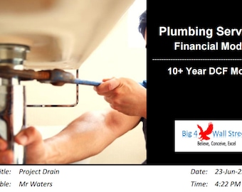 Plumbing Services Business – DCF 10 Year Financial Model