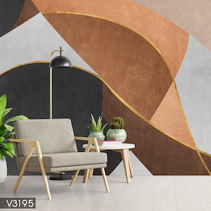 Geometric Wallpaper, Modern Abstract Peel and Stick Wall Decor, Bold Patterns, Contemporary and Stylish DIY Decor for Renters
