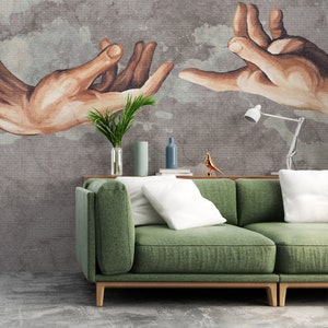 Retro Peel and Stick Wallpaper: Self-Adhesive Fabric Wall Mural