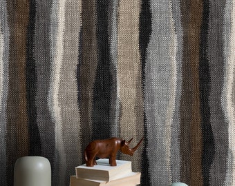 Retro African Stripe Wallpaper: Peel and Stick Wall Mural
