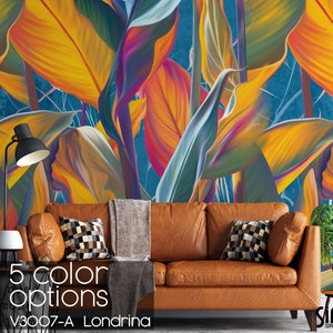 Tropical Leaf Peel and Stick Wallpaper Mural