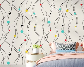 Geometric Wallpaper: Modern Minimal Peel and Stick Wall Mural