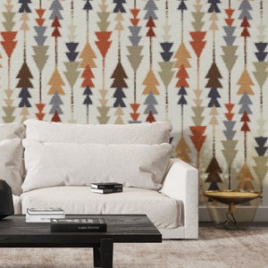 African Wallpaper Ethnic Kilim Peelable Stickable Wallpaper, Self-Adhesive Wall Murals, Geometric Pattern, Perfect for Bedroom or Bathroom