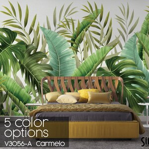 Tropical Leaf Wallpaper, Wall Mural, Peel and Stick, Wall Covering, for Living Room, for Bedroom,