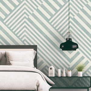 Geometric Lines Wallpaper: Minimalist Peel and Stick Wall Mural