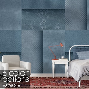 Peel and Stick Geometric Wallpaper Self Adhesive Removable Retro Wallpaper, Brown Gray Wall Murals, Wall Covering