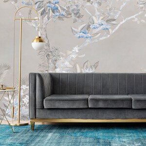 Removable Wallpaper, Self Adhesive Wall murals, Minimal Peel and Stick, Tropical Wallpaper, Modern Trend Wall Mural,