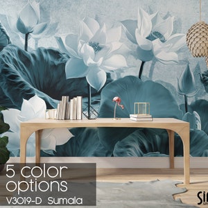 Floral Tropical Wallpaper: Peel and Stick Leaf Wall Mural