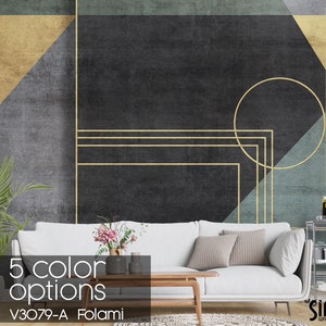 Geometric Peel and Stick Wallpaper: Art Deco Wall Mural