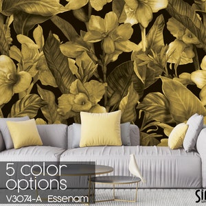 Tropical Floral Peel and Stick Wallpaper: Leaf Wall Mural