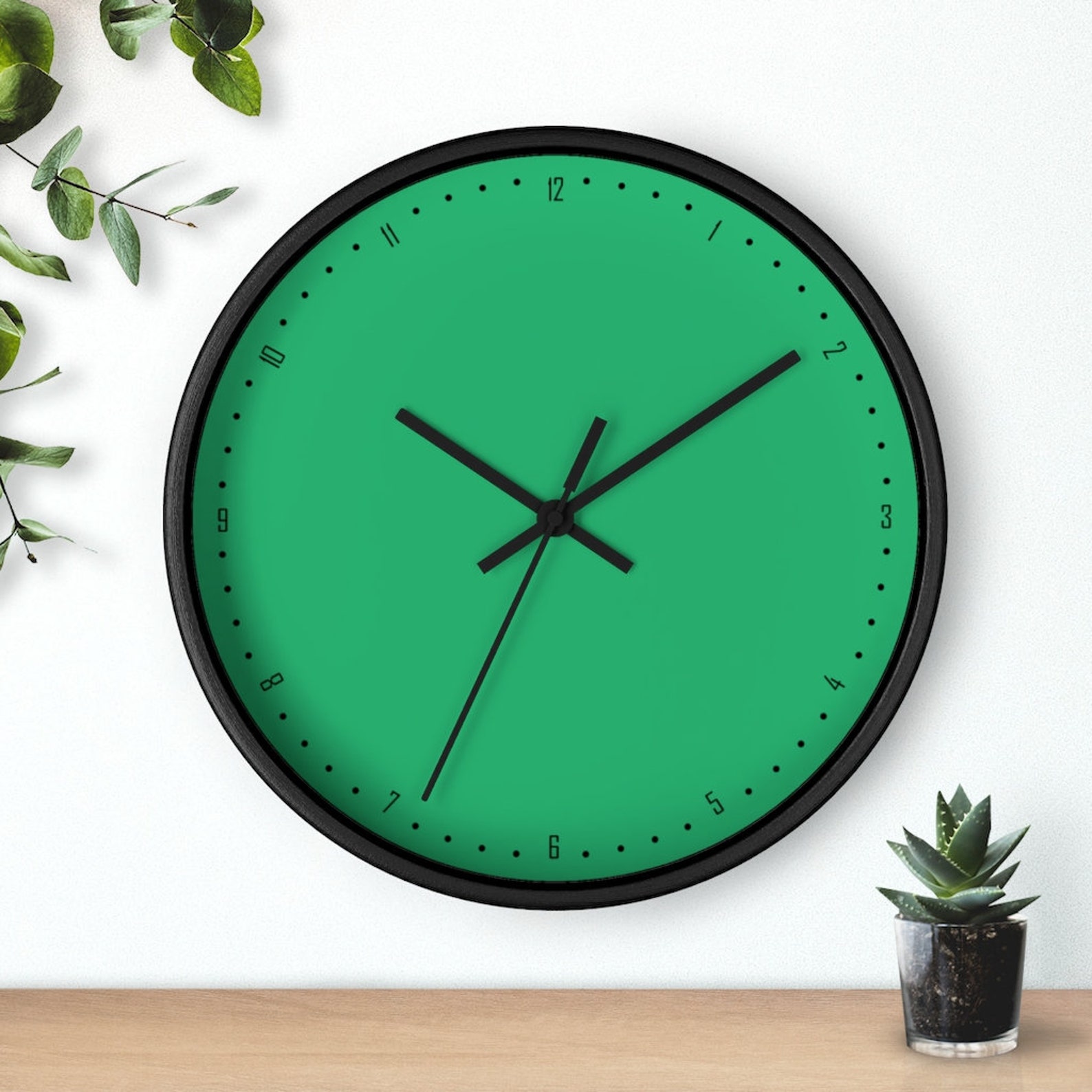Wall clock Green Modern Art Living Room Bedroom Kitchen Office Etsy