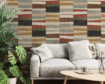 Geometric Ethnic Wallpaper: Peel and Stick Wall Mural