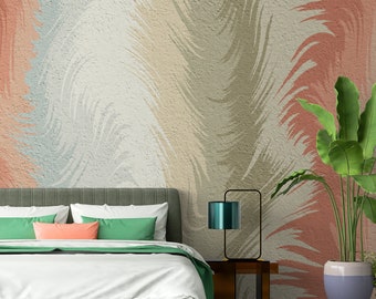 Geometric Colored Self Adhesive Wallpaper: Minimal Peel and Stick Mural