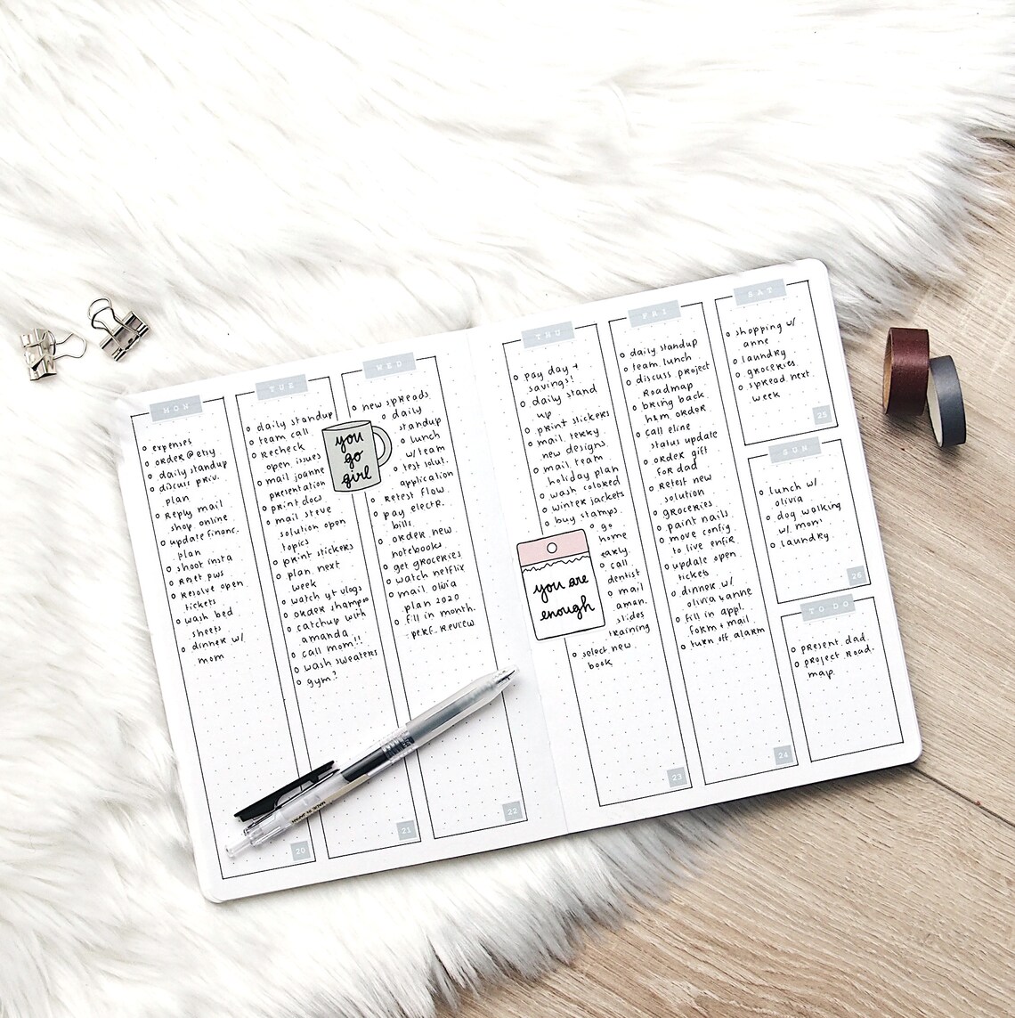 Printable Bullet Journal Kit Stay Positive planner kit Etsy