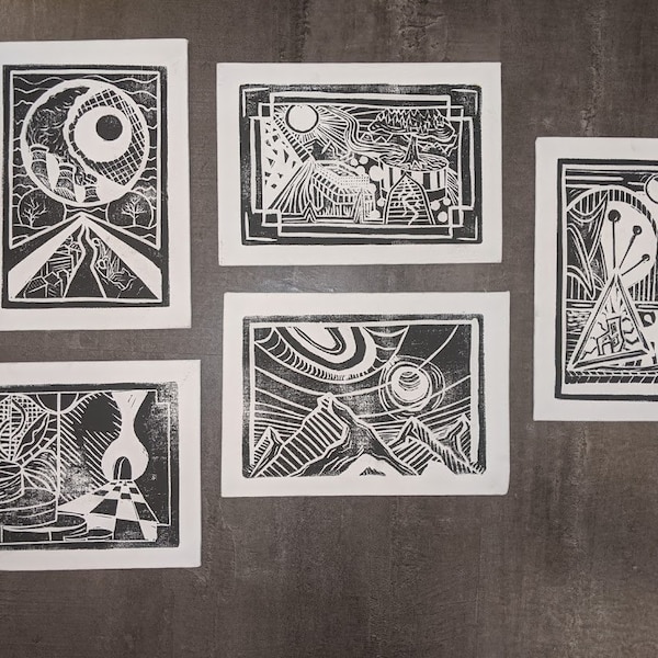 Relief Block Print Etsy