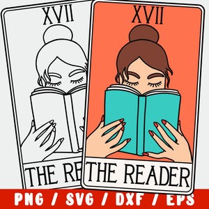 Buch SVG - Die Leser-Tarot-Karte - Bücherliebhaber