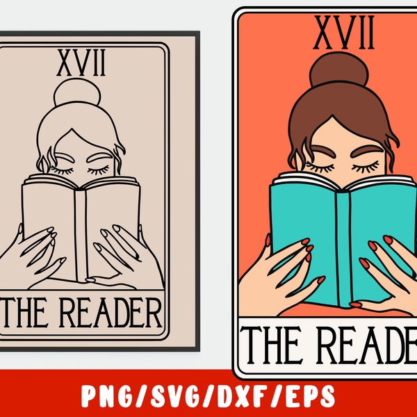 Book SVG - The Reader Tarot Card - Books Lover