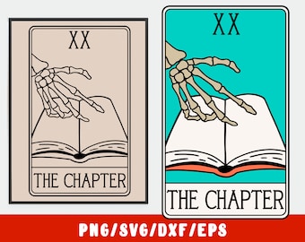 Book SVG - The Chapter - Reader Tarot Card - Bookish Library - Books