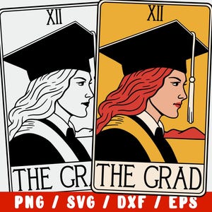 Carte de tarot pour l'obtention du diplôme SVG - promotion 2025 - Senior, High School, diplôme universitaire coupe fichier pour Cricut & Silhouette