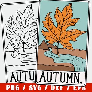 Höst Tarot SVG - Pumpa Halloween Thanksgiving Clipart | Höstklippfil för Cricut Silhouette | Harvest Tarot PNG