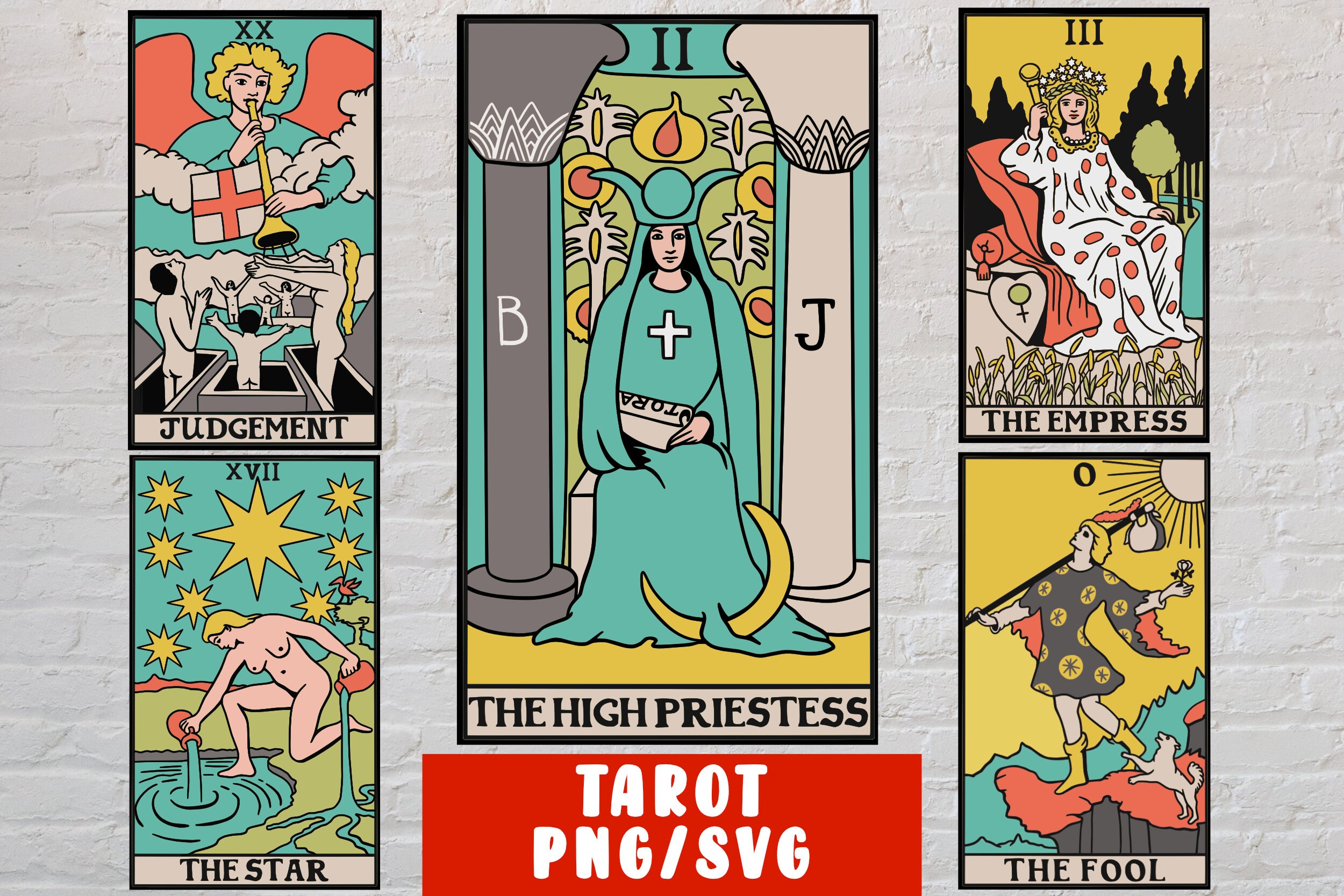 Tarot Cards SVG PNG High Quality Printable Divination New - Etsy Hong Kong