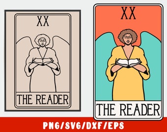 Book SVG - The Reader - Books Tarot Card - Bookish Library - Books