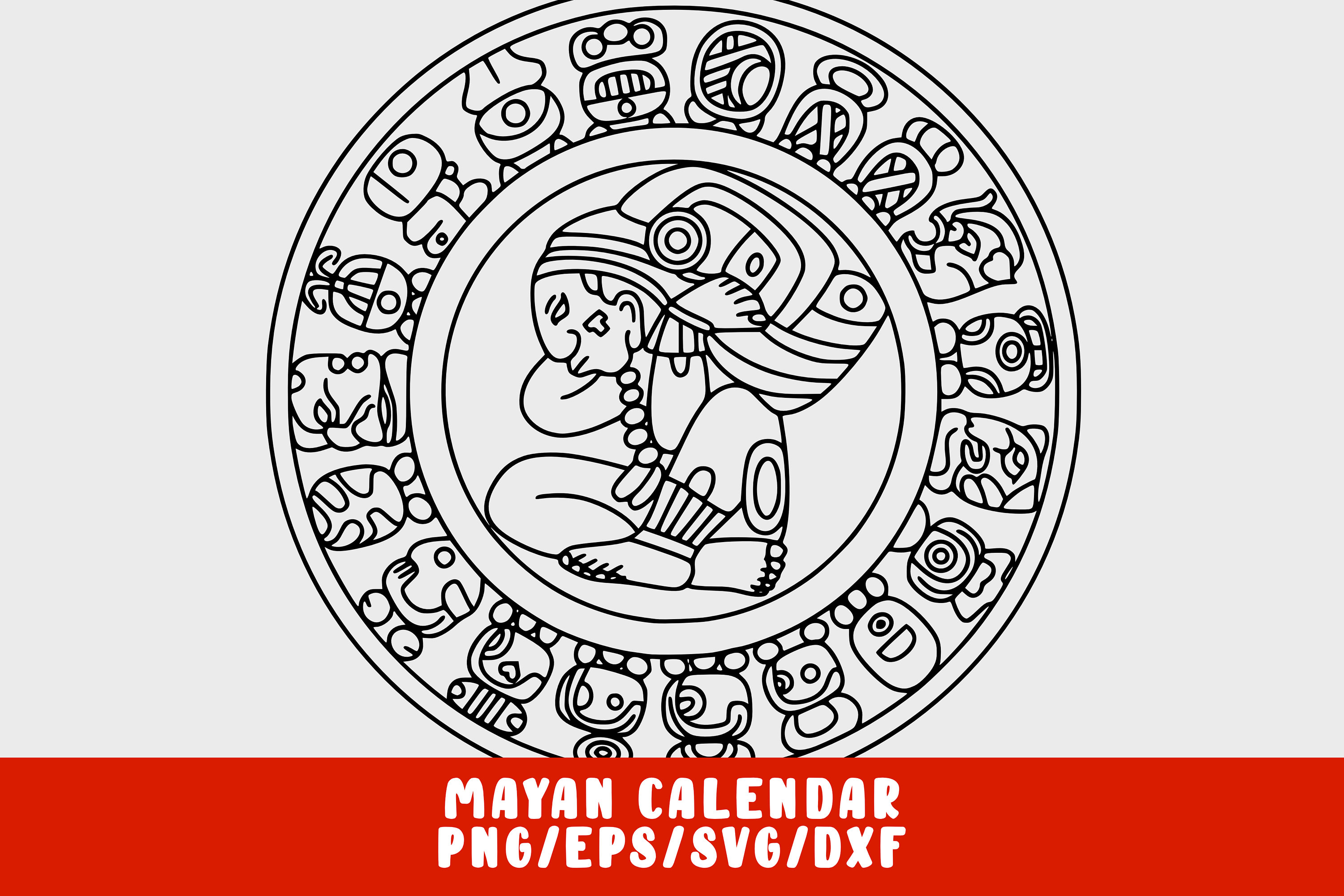 Mayan Calendar Coloring Page Printable