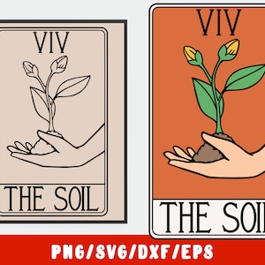 Garden SVG - Soil Tarot - Nature Flower Gardening - Botanical Flowers