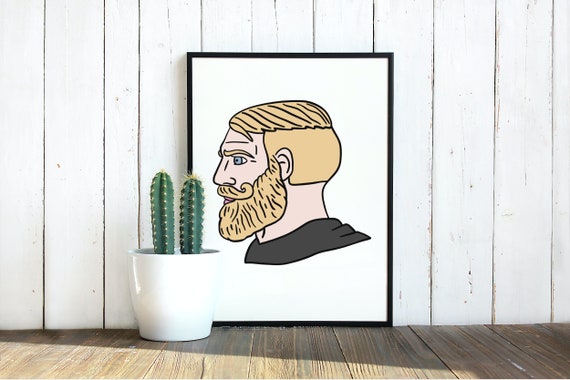 Meme SVG Cut File Nordic Man PNG Beard Barber (Instant Download) 