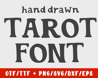 Tarot Font SVG PNG Printable Divination New Age For Shirts Wall Art - Cricut Files / Instant Download Print / Otf / Ttf