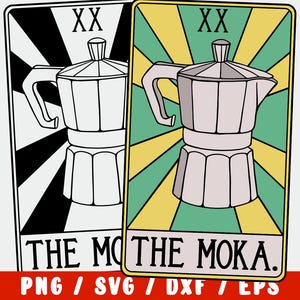 Lata de Moka SVG - Café SVG - Arquivo de corte de carta de tarô de café gelado - Citação de barista, design de caneca/camisa para Cricut e Silhouette