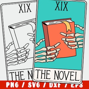 Boek SVG - The Novel - Reader Tarot Card - Bookish Library - Boeken