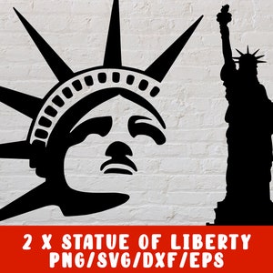 Arquivo de corte SVG da Estátua da Liberdade - Nova York EUA NY para impressão (decalque de vinil para silhueta de ferro cricut em transferência em design de tecido de camisa de caneca)